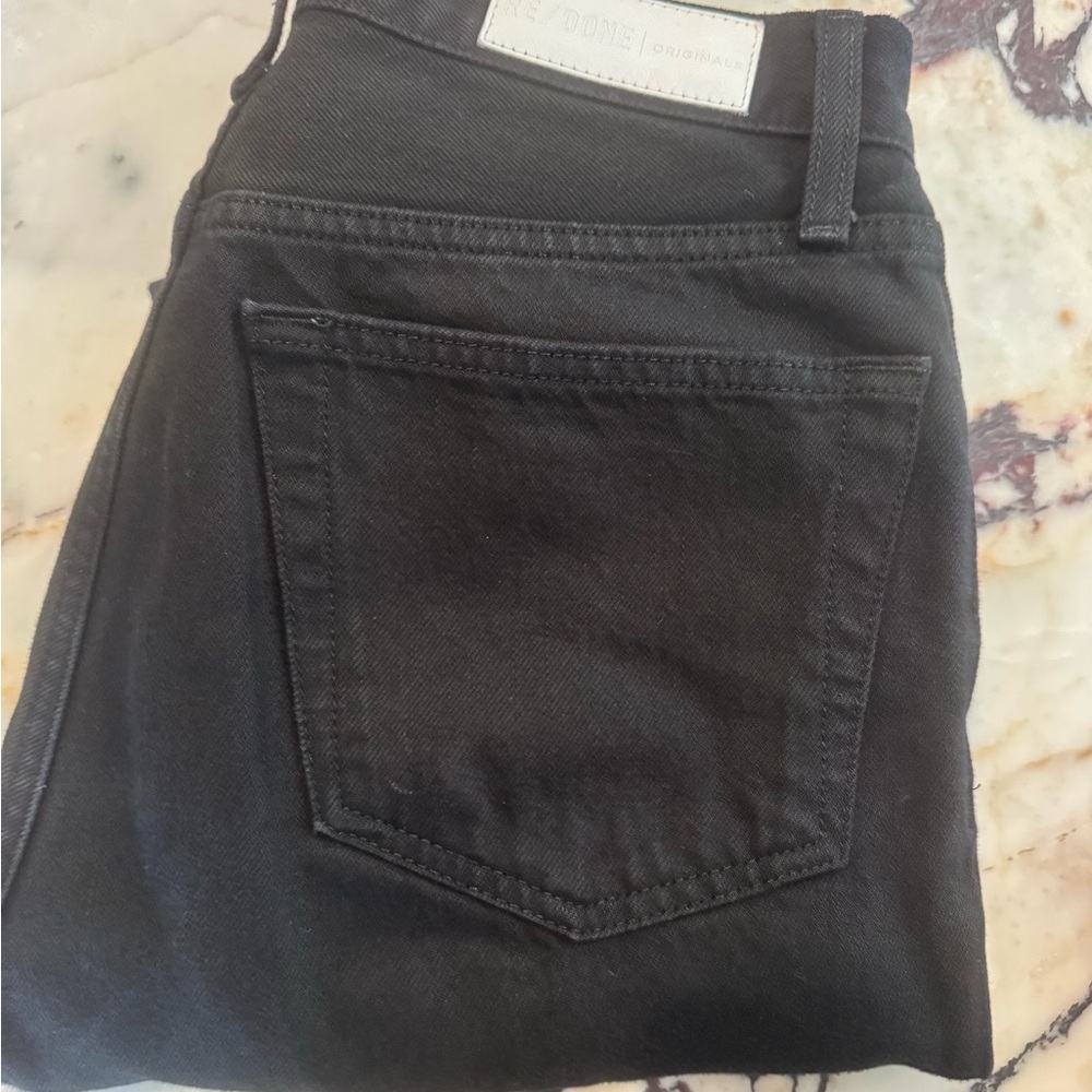 Re/Done Black Straight Leg Jeans
